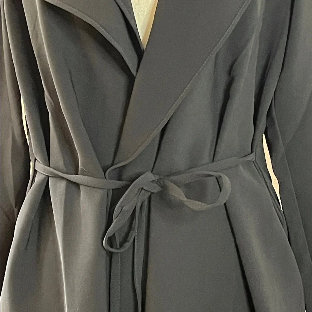 Chico’s Black Drape Tie Front Jacket – Size 0 – New With Tags